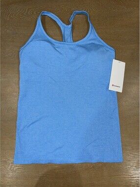 Lululemon Ebb to Street Tank Top SIZE 12 Ocean Wave Blue NWT